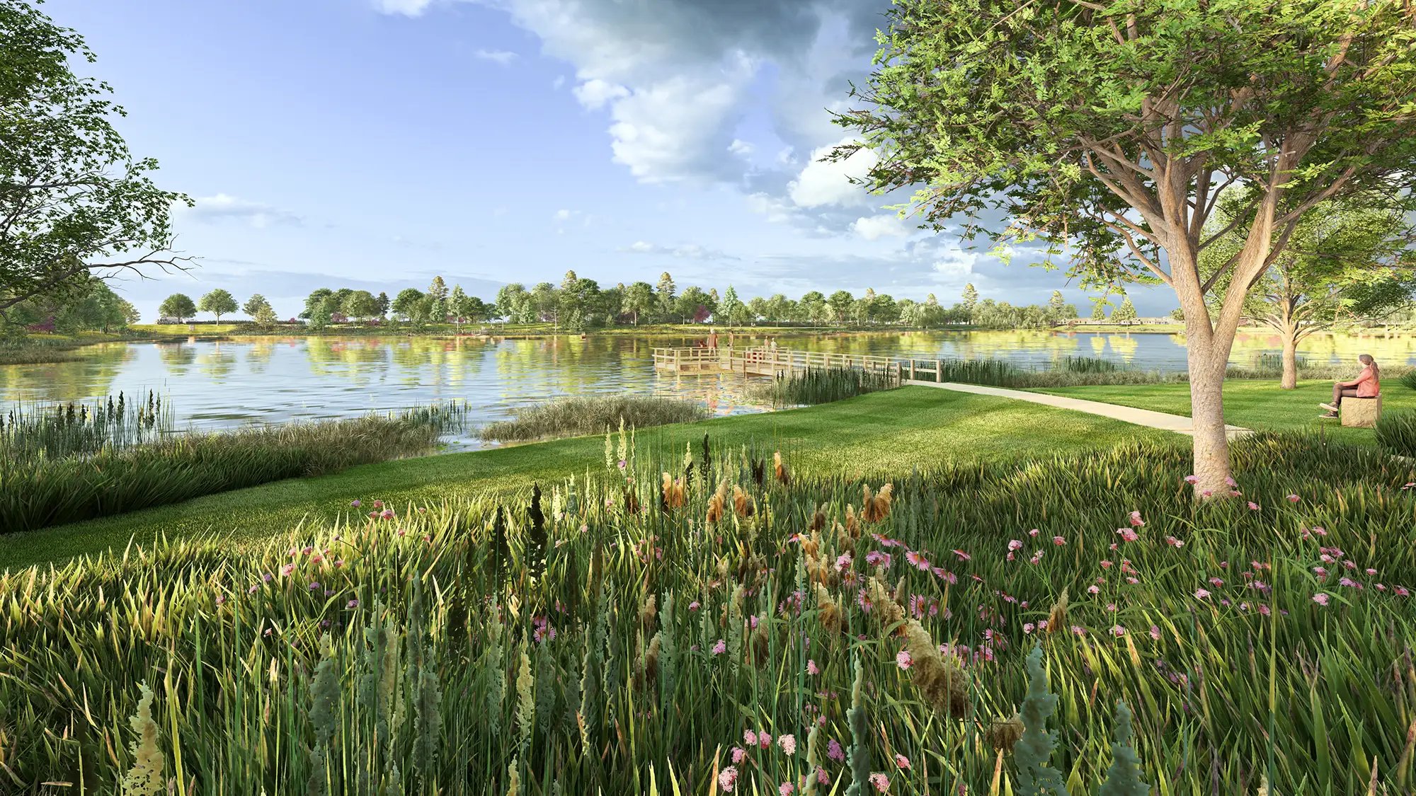 Indigo-Community-Outdoor-Spaces-Lake-with-dock